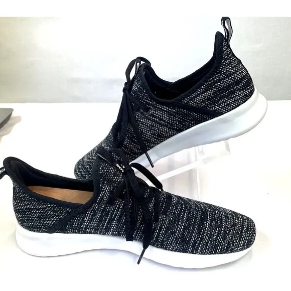 Adidas Womens Cloudfoam Super Black /White Running Shoes Sneakers Size 9