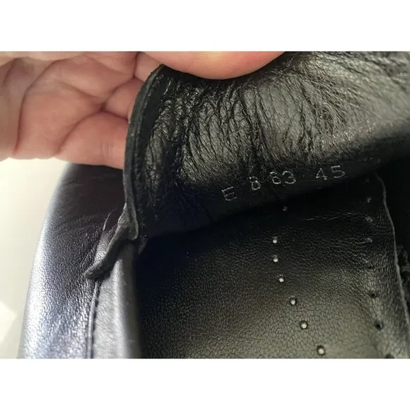 Kech Men Tasseled Loafer Shoes Black 100% Leather Made in Turkey Size 45 US 11.5
